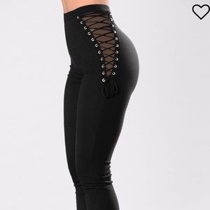 High rise black pants. Never worn